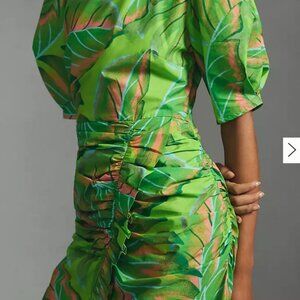 Farm Rio Puff-Sleeve Mini Dress NWT